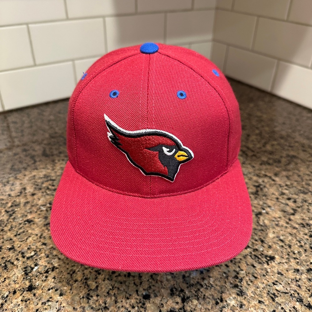 Vintage 90s Arizona Cardinals Logo Athletic Snapback Hat NFL Red One Size